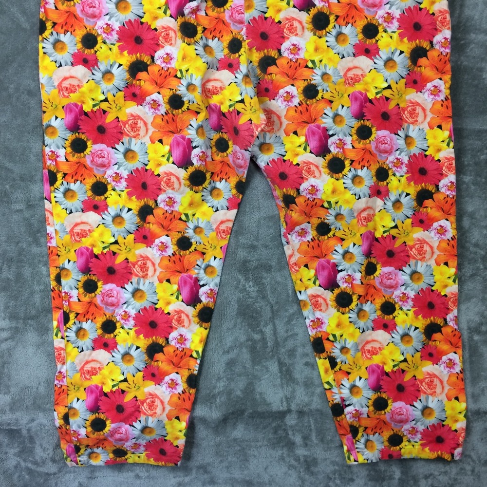 Lucy and Yak Overalls Womens 16 Dungarees Multicolor Flower Power Outdoors - Picture 15 of 16